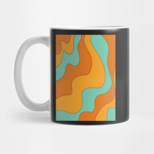 groovy 70s retro swirl pattern Mug